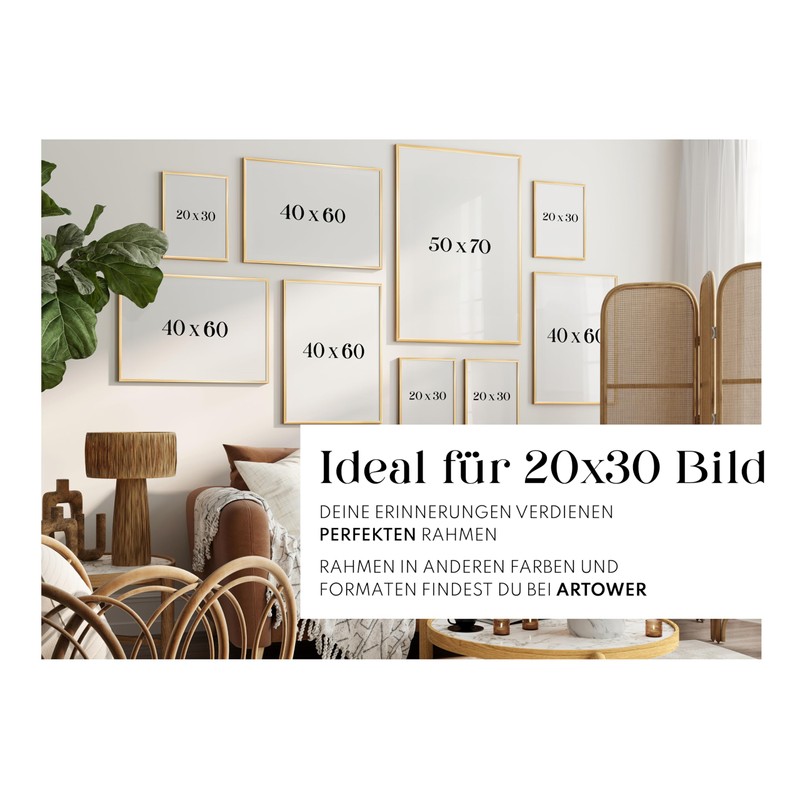 Artower® Picture Frame Gold Metal Thin Frame for 20 x