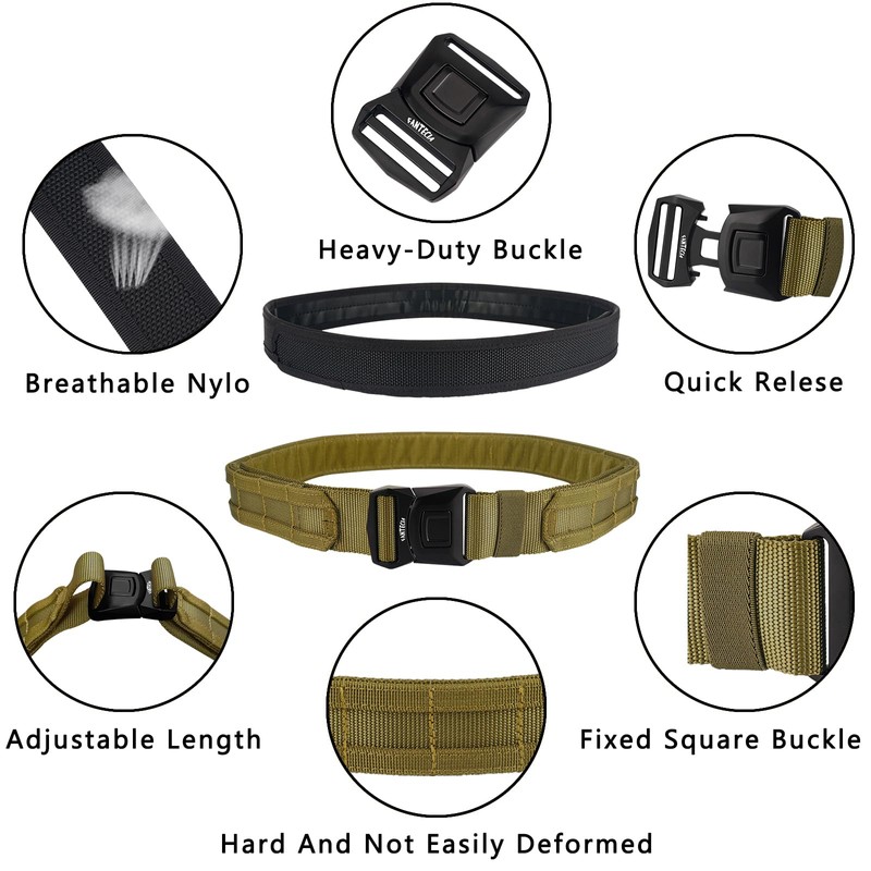Fantecia Tactical Belt, 1.7 Inch Inner and Outer Belt with