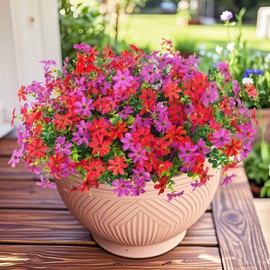 ADXORA 12 Bundles Outdoor Artificial Flowers Faux Silk Flower Daisy UV Resistant Flowers for Garden Patio Porch Window Box Fake Flowers Outdoor Indoor Decor