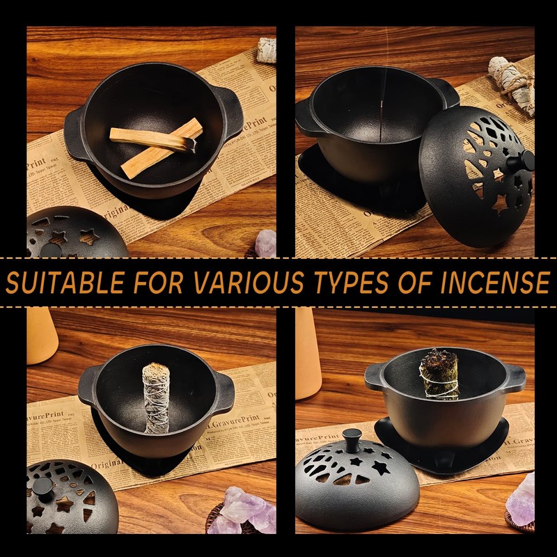 IPROUDER Cast Iron Incense Burner - Cast Iron Incense Holder