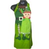 Sleigh Bell Bistro Green Elf Cotton Apron 24”x34” D ring