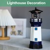 Lighthouse with Rotating Beacon LED Lights - Solar Lighthouse Lamp
