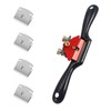 Bamyli 9" Woodwork Hand Planes,Adjustable Spokeshave Tool with 4 Replacement