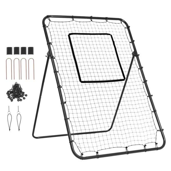 VEVOR Baseball And Softball Rebounder Net 4x6 Ft PitchBack Adjustable