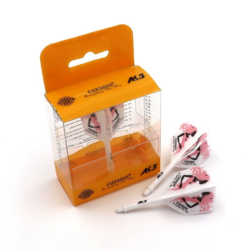 CUESOUL Dart Flights White with Pattern Design