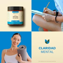 Melena de Leon Nootropico para Enfoque y Claridad Mental VITAL BOTANICS  60 Cápsulas de 1000 mg por Porción, Natural                                  