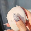 Silver Snowflake Handmade Nail Tips - Long Oval / 실버
