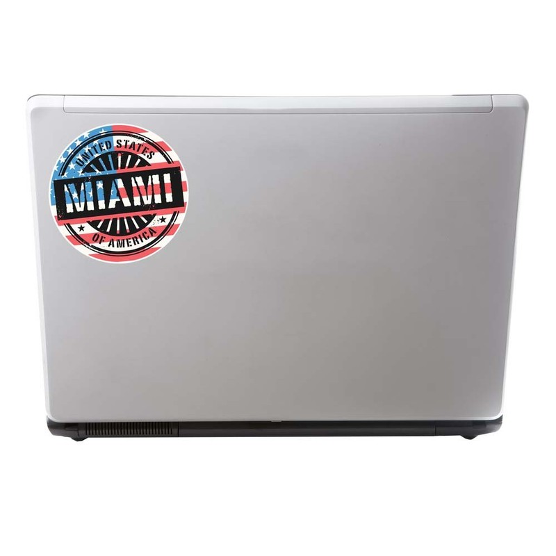 2 x 10cm Miami Florida USA Vinyl Sticker Travel Luggage