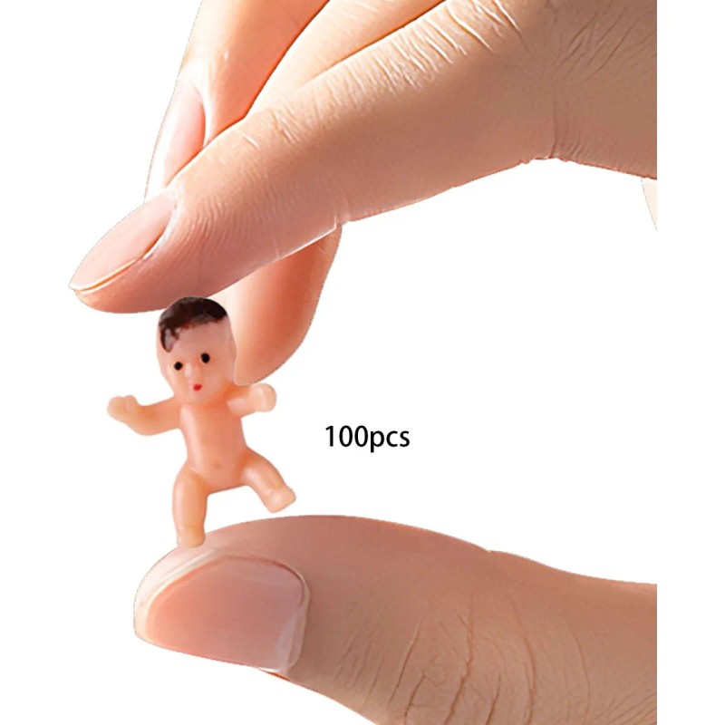 100x Mini Tiny Babies Figuras De Bebé Mensuales L