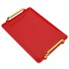 Decorative Tray Elegant Exquisite Texture Ergonomic Serving Tray with Handles