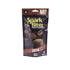 SPARK BITES - Cocoa (Pack of 6) Allergen Free Vegan Healthy Energy Snack - A Steady Release of Wholesome Energy with NONE OF THE TOP 8 ALLERGENS - Vegan, Non-GMO, Gluten-Free