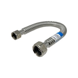 [1PC] PROCURU 1" FIP x 1-1/4" FIP x 24" (2Ft) Stainless Steel Water Heater Flex Connector, Certified Safe (6WFB24-1P)