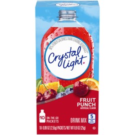 Crystal Light Fruit Punch Drink Mix (40 On The Go Packets, 4 Boxes of 10)