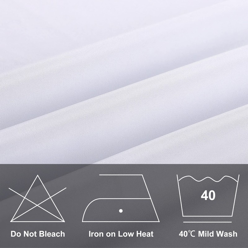 luccido 6 Pack Round Tablecloth 70 Inches White Table Cloth