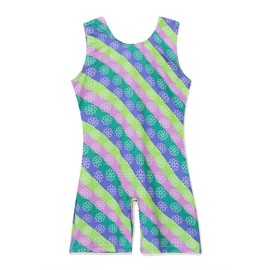 Maillot de gimnasia para niños con pantalones cortos, diseño de mariposa, sirena, estrella, Rayas, 6/6x