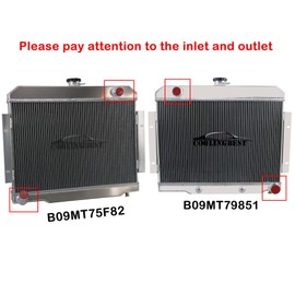 Jeep Radiator, CU583 Aluminum Radiators Replacement for 1972-1986 Jeep CJ5 CJ6 CJ7 Scrambler 2.2 2.5 3.8 4.2 4.6 5.0 L4 L6 V8 Engine Gas 3 Row Core Radiador
