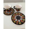 Handmade Turkish Ceramic Espresso Cups And Saucers Set, Handmade cups