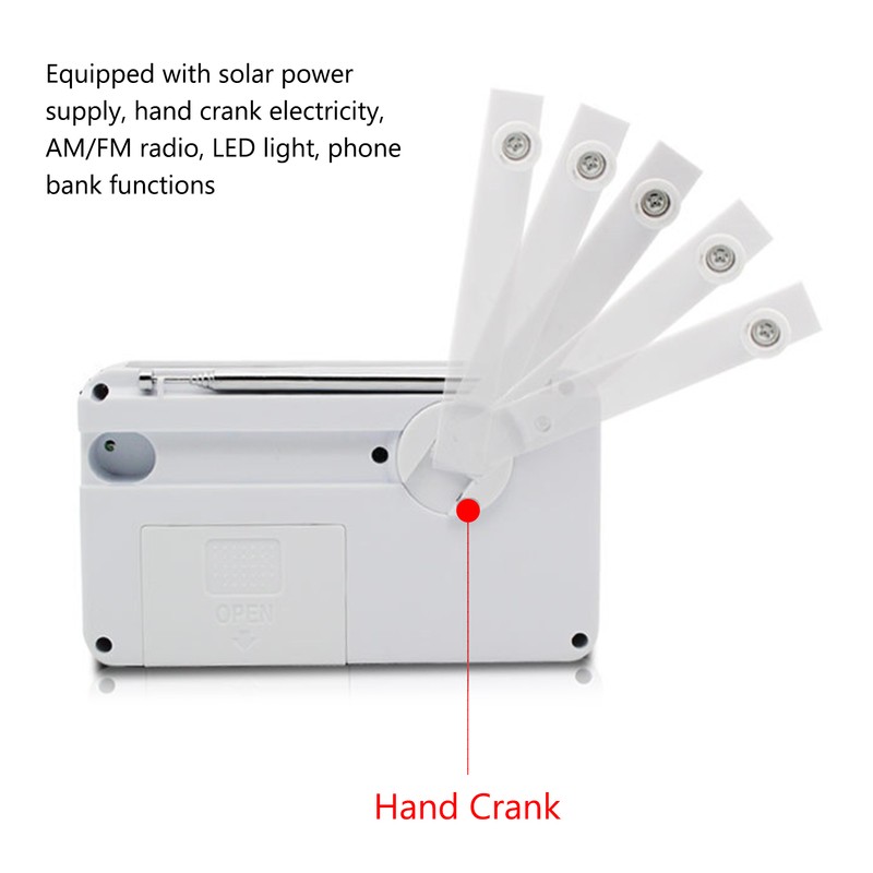Solar Charging Emergency Radio Hand Crank Radio Multiband AM FM