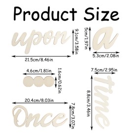 Rumyve Wooden Once Upon a Time Sign,Reading Corner Decor Nursery Wall Stickers for Reading Library Corner Nook Kids Room