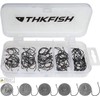 THKFISH 50pcs Fish Hooks Kriegsmith Salmon Snapper Fishhook DropShot Hook