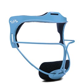 Boombah DEFCON Advanced Steel Fielder's Mask Columbia Blue - Size Youth