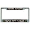 Woman Army Veterans Chrome License Plate Frame