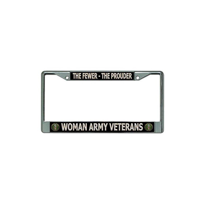 Woman Army Veterans Chrome License Plate Frame