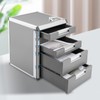 CUBELLIN Drawer Organizer 5 Drawers Storage Organizer Lockable Desktop Drawer