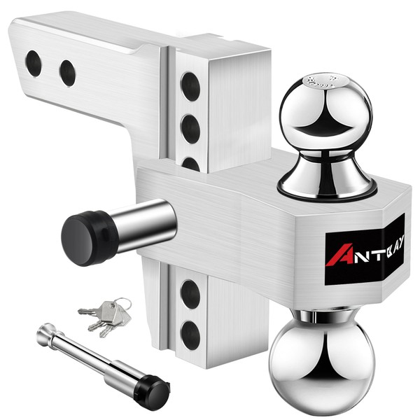 ANTbay Adjustable Trailer Hitch Towing Ball Mounts, Fits 2.5-Inch Receiver,