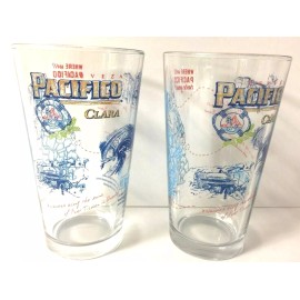 Pacfico Pacifico Clara New York L/E - 16 oz Pint Glass Set of Two (2) Glasses - New & FS