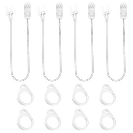 4 Pack Hearing Aid Clips to Prevent Loss,Adjustable Hearing Aid Lanyard Anti-Lost BTE Clip String with 24 Pairs Silicone Loops &Storage Case,Hearing Protection Accessories for Adults Seniors, Binaural