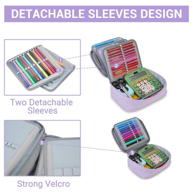 Pencil Case, VONXURY Large Capacity Pencil Pouch Holder Portable Pen