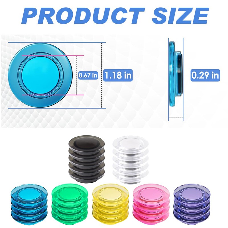 30 Pack Magnets for Whiteboard Small Round Refrigerator Magnet Locker