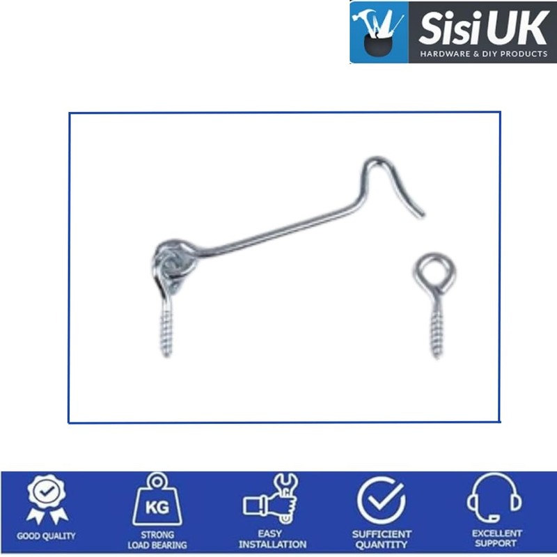 Heavy Duty Gate Hook and Eye Latch 3 Inch Stainless