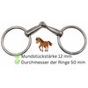 AMKA Pony Snaffle Bit Thickness 12 mm Rings 50 mm