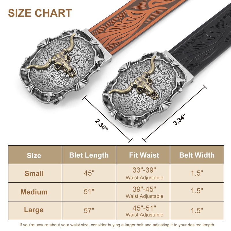 SANSTHS Ratchet Cowboy Belt, Western Ratchet Belts for Men Ratchet