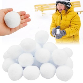 Gukasxi 40 PCS Fake Snowballs, 5cm White Plush Snow Balls for Kids Adults Indoor Snow Fight Winter Games, Realistic Artificial Snowballs, Christmas Snowball for Xmas Trees Decor Winter Home Decor