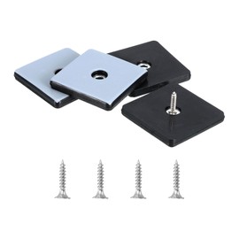 sourcing map 4 Pcs Furniture Slider Pads, 2x2 Inch(50x50mm) PTFE Square Screw-on Furniture Glides Sliders with Screw, Chair Leg Floor Protectors for Carpet Hardwood Floors, Blue