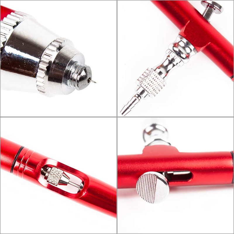 HUBEST New Professional 0.2mm/0.3mm/0.5mm Dual Action Airbrush Kit Spray Paint