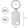 Keyring pendant with heart cut-out and engraving "Eigenschaften einer Mama"