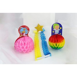 Paper Honeycomb Tanabata Decoration, Acorn, Romance Set, 3 Types, Tanabata Decoration, Acorn, Paper Honeycomb, Made in Japan, Made in Our Own Factory, Display, Party