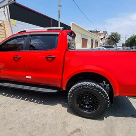 KUAFU Cab Spoiler Compatible with 2019-2023 Ford Ranger Pickup Truck 4-Door Roof Top Wing Black Painted Plastic
