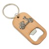 Italian Scooter Keyring Bottle Opener Wooden Stainless Steel Key Chain