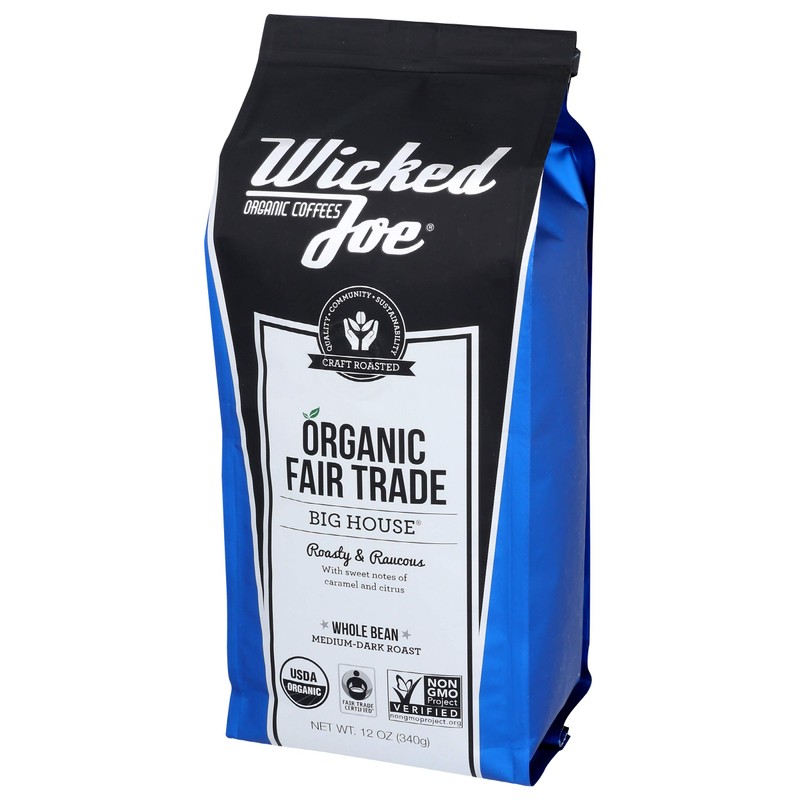 Wicked Joe Coffee Big House Whole Bean, 12 oz
