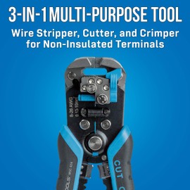 Jonard Tools WSC-826 Adjustable Wire Stripper & Crimper, 8 - 26 Awg