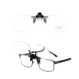 TERAISE Reading Glasses Clip On Magnifiers for Eyeglasses, Blue Light Blocking Magnifiers Lenses Readers for Women Men, Lightweight Rimless Frameless(1.0X)