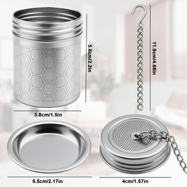 Druuzyl Pack of 2 Stainless Steel Tea Strainer for Loose Tea - Suitable for Cups and Teapots, Dishwasher Safe - High Quality Tea Filter Strainer with Fine Mesh