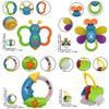 fiouni Baby Toys 0-6 Months Rattle Teether Toys Baby's First