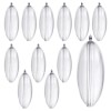 Homeford ESC08 Fillable Plastic Clear Oval Ornament, 4-1/4-inch, 12-count