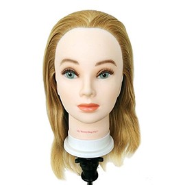 Sara - 20"~22" Blonde 100% Human Hair Cosmetology Mannequin Manikin Training Head by Charlene®